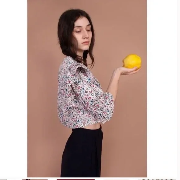 Free People X Meadows Bergenia Top in Multi Ditsy Floral - Picture 2 of 8